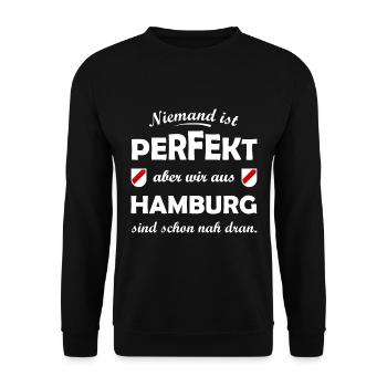 Die Hamburger - Unisex Pullover - Schwarz - Vorne - Alina (178cm) & Michal (187cm)