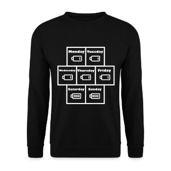 The week state of charge - Unisex Sweatshirt - black - Front - Alina (178cm) & Michal (187cm)