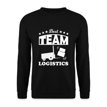 La meilleure équipe logistique - Sweat-shirt Unisexe - noir - Devant - Alina (178cm) & Michal (187cm)