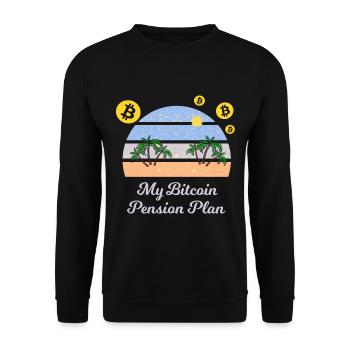 Il piano pensionistico con Bitcoin - Felpa unisex - nero - Fronte - Alina (178cm) & Michal (187cm)