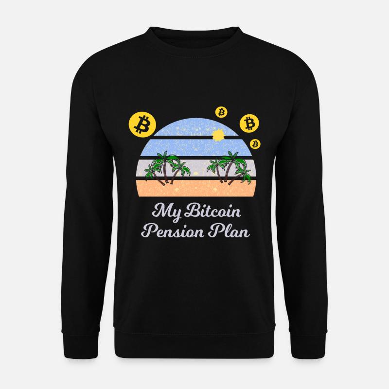 Der Rentenplan mit Bitcoin - Unisex Pullover - Schwarz