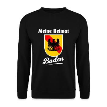The homeland of Baden - Unisex Sweatshirt - black - Front - Alina (178cm) & Michal (187cm)