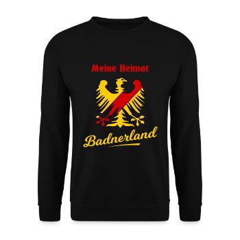 Meine Heimat das Badnerland - Unisex Pullover - Schwarz - Vorne - Alina (178cm) & Michal (187cm)