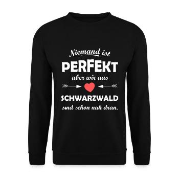 Daheim in Süddeutschland - Unisex Pullover - Schwarz - Vorne - Alina (178cm) & Michal (187cm)