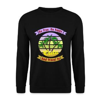 Der Kreta Urlaub - Unisex Pullover - Schwarz - Vorne - Alina (178cm) & Michal (187cm)