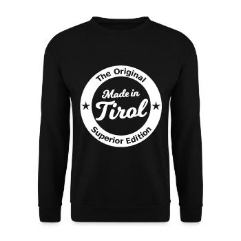 Das schöne Tirol in Österreich - Unisex Pullover - Schwarz - Vorne - Alina (178cm) & Michal (187cm)