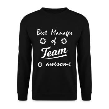 The Team Manager - Unisex Sweatshirt - black - Front - Alina (178cm) & Michal (187cm)