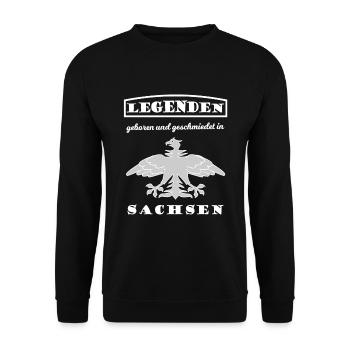 The legends from Saxony - Unisex Sweatshirt - black - Front - Alina (178cm) & Michal (187cm)