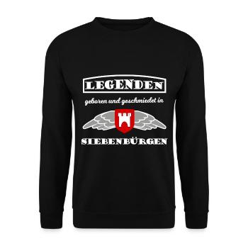 Mythos aus Siebenbürgen - Unisex Pullover - Schwarz - Vorne - Alina (178cm) & Michal (187cm)