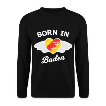 Né dans le magnifique Badnerland - Sweat-shirt Unisexe - noir - Devant - Alina (178cm) & Michal (187cm)