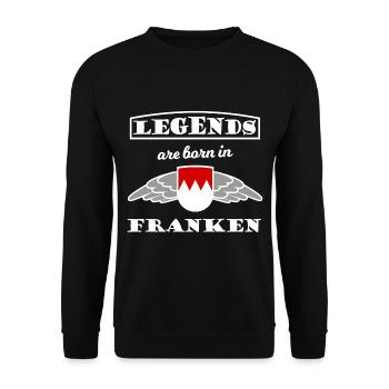 The legends of beautiful Franconia - Unisex Sweatshirt - black - Front - Alina (178cm) & Michal (187cm)