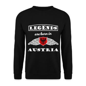 The homeland Austria - Unisex Sweatshirt - black - Front - Alina (178cm) & Michal (187cm)