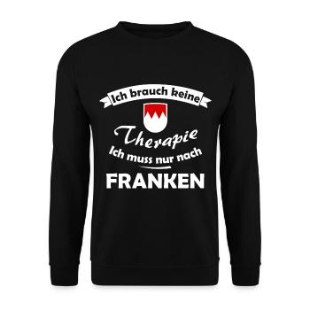 Heimweh nach dem schönen Franken - Unisex Pullover - Schwarz - Vorne - Alina (178cm) & Michal (187cm)