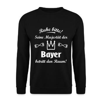 Die Majestät aus Bayern - Unisex Pullover - Schwarz - Vorne - Alina (178cm) & Michal (187cm)