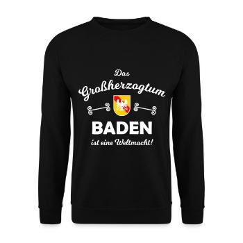 Das stolze Großherzogtum Baden - Unisex Pullover - Schwarz - Vorne - Alina (178cm) & Michal (187cm)