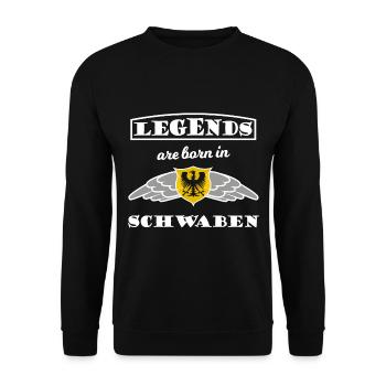 The power from Swabia - Unisex Sweatshirt - black - Front - Alina (178cm) & Michal (187cm)