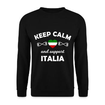 Supporters from Italy - Unisex Sweatshirt - black - Front - Alina (178cm) & Michal (187cm)
