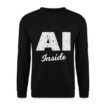 Funny, clever and smart - Unisex Sweatshirt - black - Front - Alina (178cm) & Michal (187cm)