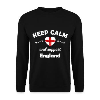 Fußball Fans aus England - Unisex Pullover - Schwarz - Vorne - Alina (178cm) & Michal (187cm)