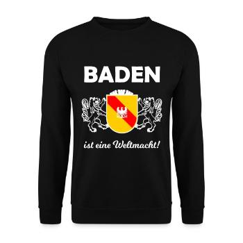 Die Badener kommen - Unisex Pullover - Schwarz - Vorne - Alina (178cm) & Michal (187cm)