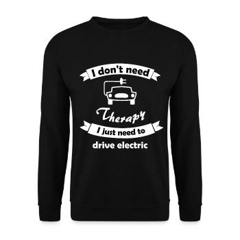 Hybrid and electric cars - Unisex Sweatshirt - black - Front - Alina (178cm) & Michal (187cm)