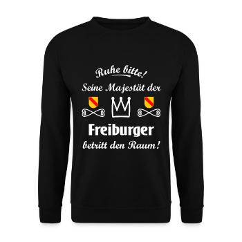 The Majesty of Fribourg - Unisex Sweatshirt - black - Front - Alina (178cm) & Michal (187cm)