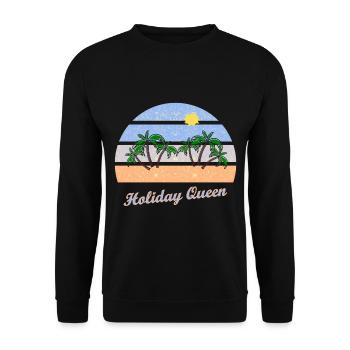 Jours fériés et reine des fêtes - Sweat-shirt Unisexe - noir - Devant - Alina (178cm) & Michal (187cm)
