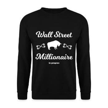 Le millionnaire de Wall Street - Sweat-shirt Unisexe - noir - Devant - Alina (178cm) & Michal (187cm)