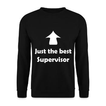 Best and Supervisor - Unisex Sweatshirt - black - Front - Alina (178cm) & Michal (187cm)