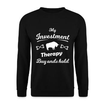 The Dividend Investor - Unisex Sweatshirt - black - Front - Alina (178cm) & Michal (187cm)