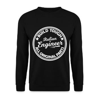Ingénieur d’Italie - Sweat-shirt Unisexe - noir - Devant - Alina (178cm) & Michal (187cm)