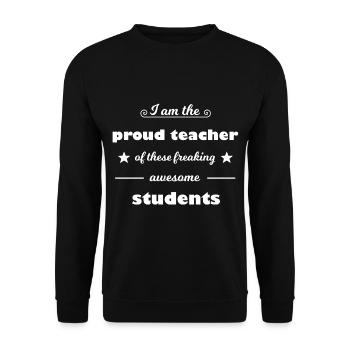 Schule und Universität - Unisex Pullover - Schwarz - Vorne - Alina (178cm) & Michal (187cm)