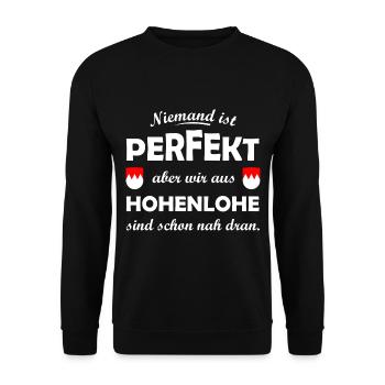 The Hohenloher - Unisex Sweatshirt - black - Front - Alina (178cm) & Michal (187cm)