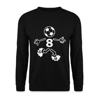 Die Nummer 8 - Unisex Pullover - Schwarz - Vorne - Alina (178cm) & Michal (187cm)