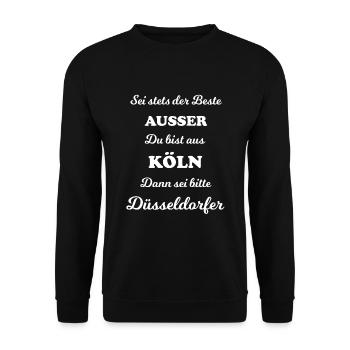 The guys from Düsseldorf - Unisex Sweatshirt - black - Front - Alina (178cm) & Michal (187cm)