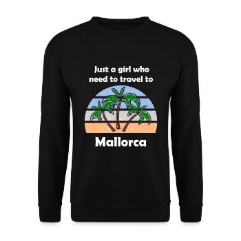 Holidays in Mallorca - Unisex Sweatshirt - black - Front - Alina (178cm) & Michal (187cm)