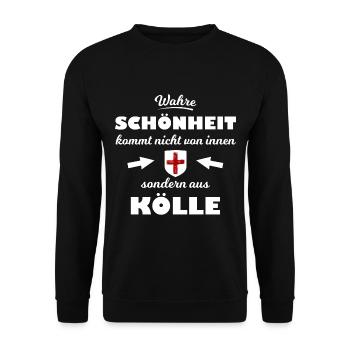 Chez soi à Kölle - Sweat-shirt Unisexe - noir - Devant - Alina (178cm) & Michal (187cm)