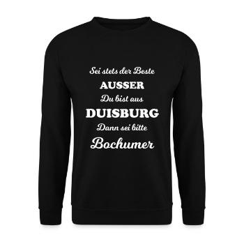 The people of Bochum in the Ruhr area - Unisex Sweatshirt - black - Front - Alina (178cm) & Michal (187cm)