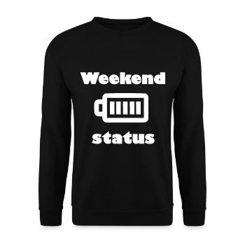 C’est enfin le week-end - Sweat-shirt Unisexe - noir - Devant - Alina (178cm) & Michal (187cm)