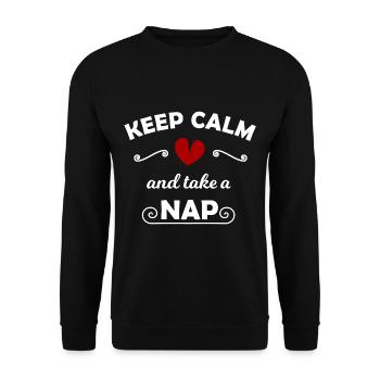 Die Relax Zone zuhause - Unisex Pullover - Schwarz - Vorne - Alina (178cm) & Michal (187cm)