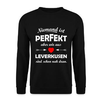 Ville de Leverkusen en Rhénanie - Sweat-shirt Unisexe - noir - Devant - Alina (178cm) & Michal (187cm)