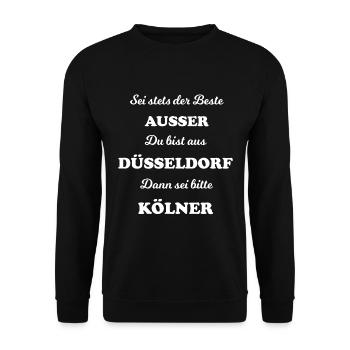 Les habitants de Cologne et de Düsseldorf - Sweat-shirt Unisexe - noir - Devant - Alina (178cm) & Michal (187cm)