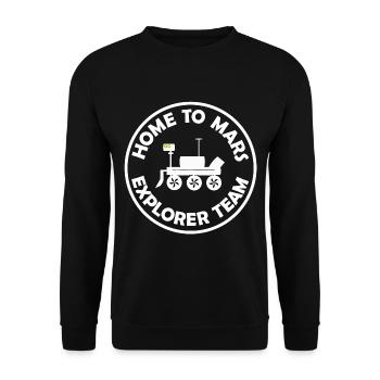 Das Entdecker Team - Unisex Pullover - Schwarz - Vorne - Alina (178cm) & Michal (187cm)