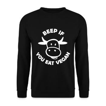 Vegans and vegetarians - Unisex Sweatshirt - black - Front - Alina (178cm) & Michal (187cm)