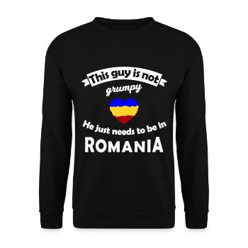 Heimweh nach Rumänien - Unisex Pullover - Schwarz - Vorne - Alina (178cm) & Michal (187cm)