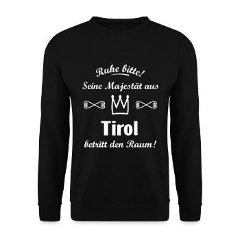 The Majesty of Tyrol - Unisex Sweatshirt - black - Front - Alina (178cm) & Michal (187cm)