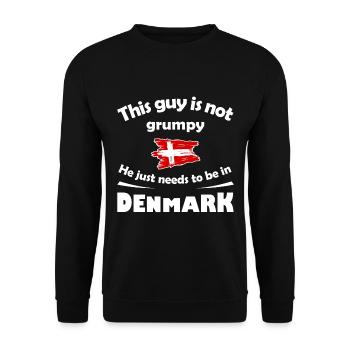 Home in Denmark - Unisex Sweatshirt - black - Front - Alina (178cm) & Michal (187cm)