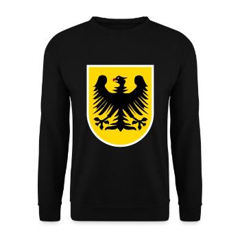 Zuhause in Deutschland - Unisex Pullover - Schwarz - Vorne - Alina (178cm) & Michal (187cm)
