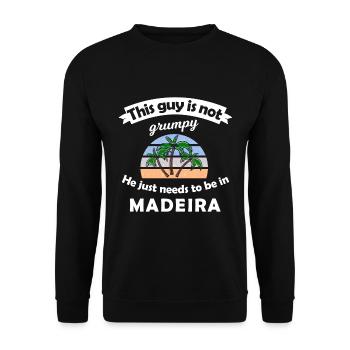 Vacances à Madère - Sweat-shirt Unisexe - noir - Devant - Alina (178cm) & Michal (187cm)
