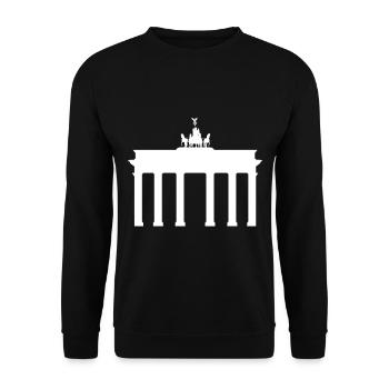 Berlin Brandenburger Tor - Unisex Pullover - Schwarz - Vorne - Alina (178cm) & Michal (187cm)